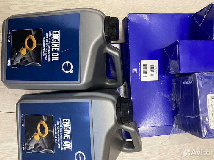 Volvo масло оригинальное 0W20 фильтра