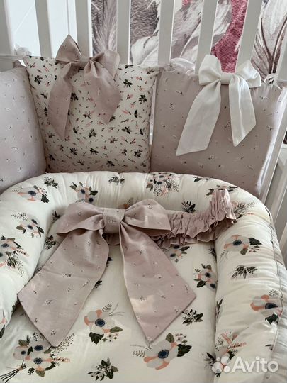 Бортики в кроватку, кокон для новорожденных