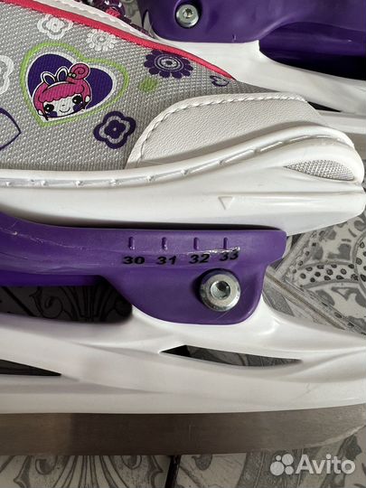 Коньки детские раздвижные 30-33