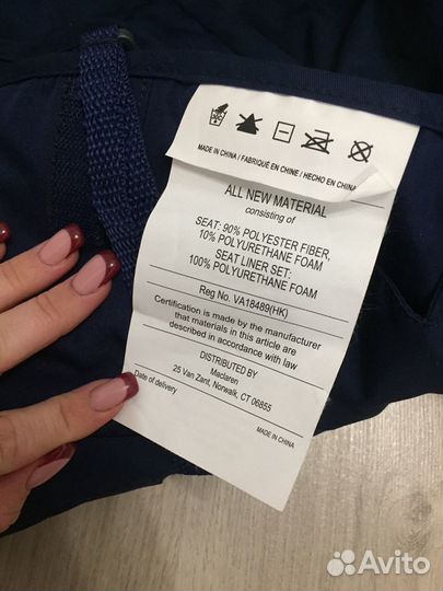 Текстиль (сиденье) без капа на Maclaren BMW синий