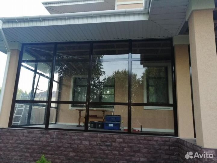 Остекление веранды беседки бани крыльца дома