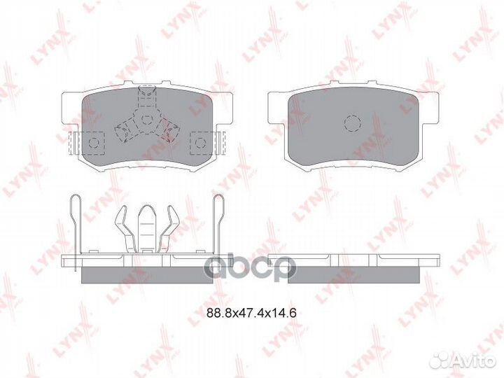 Колодки тормозные дисковые зад BD3434 lynxauto