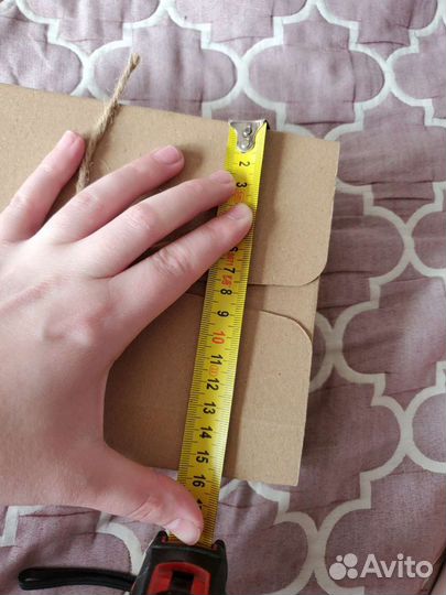 Крафт коробка с завязками