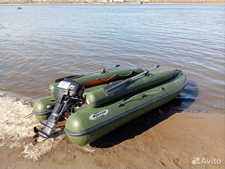 Надувная лодка пвх бу с мотором