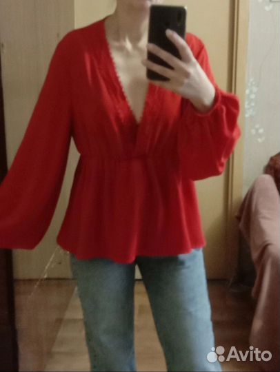 Блузка яркая нарядная 48 размер