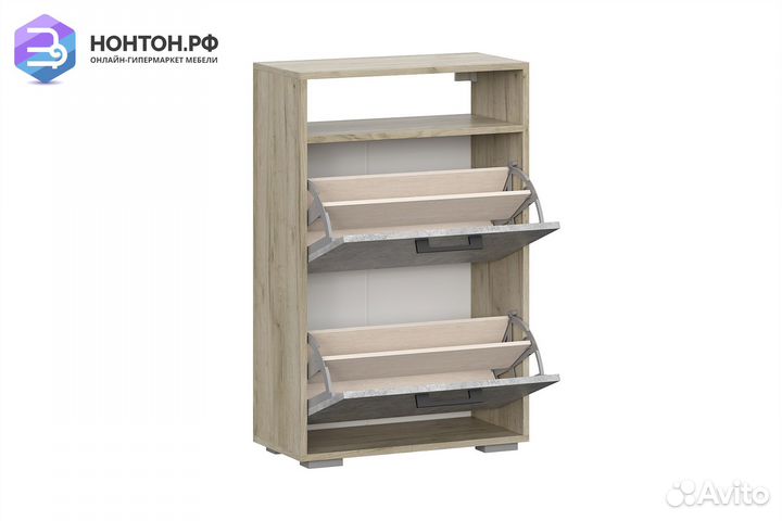 Тумба для обуви Бостон дуб крафт серый / бетонный