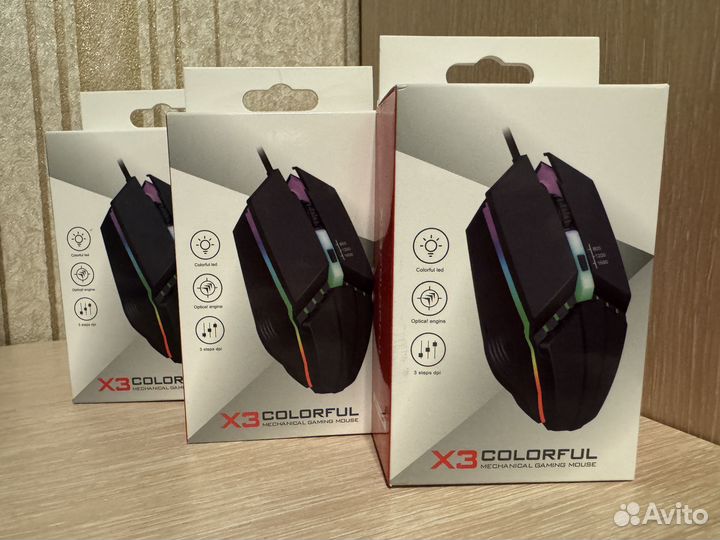 Мышка игровая X3 colorful