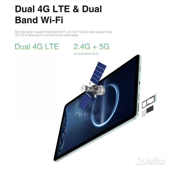 Планшет Doogee T10S 6/128Gb Space Gray