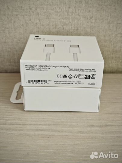 Кабель Apple USB-C to USB-C 1m 60w новый оригинал