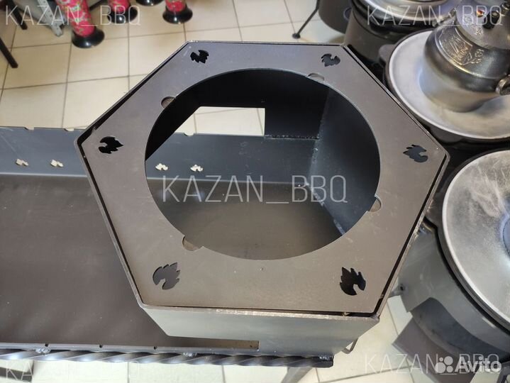 Мангал с печью под казан