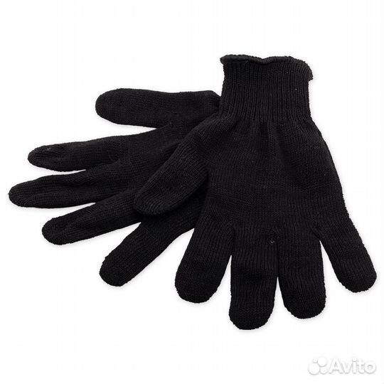 Перчатки рабочие 10 класс черные полушерстяные дво