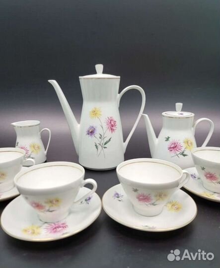 Чайный сервиз Астры Freiberger Гдр