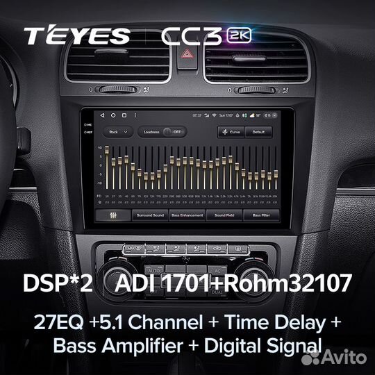 Магнитола Teyes CC3 2K 6/128 Volkswagen Golf 6
