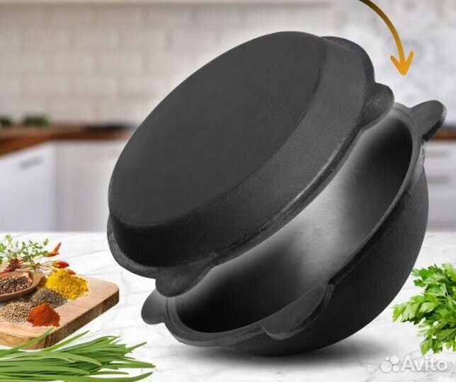 Крышка сковорода чугунная