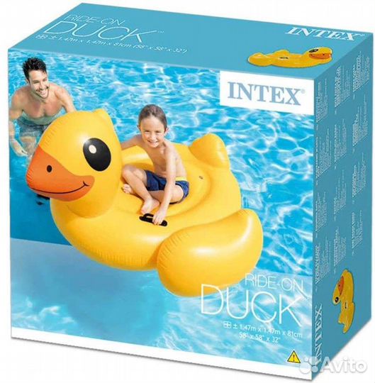 Надувной плот матрас круг Уточка intex 147*147*81