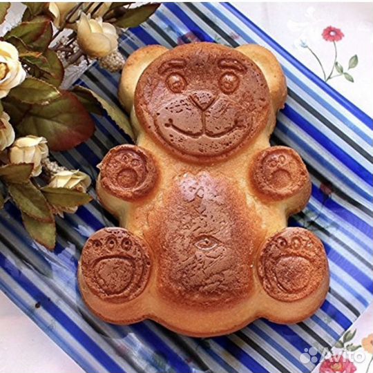 Форма для выпечки медведь силиконовая