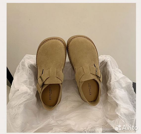 Женские тапки Birkenstock на толстой подошве