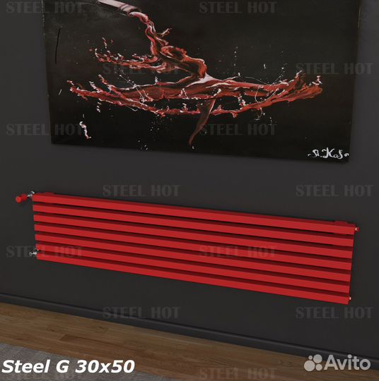 Горизонтальный дизайн радиатор Steel-Hot от произв