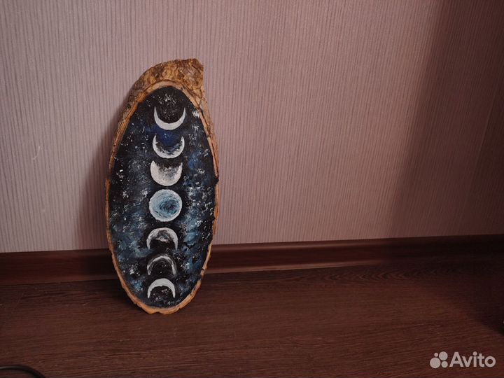 Картина интерьерная на спиле дерева