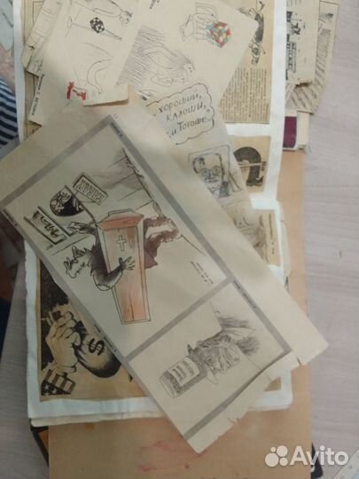 Сбор карикатур вырезки с разных газет СССР