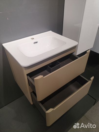 Тумба с раковиной iddis Edifice 60 подвесная капуч