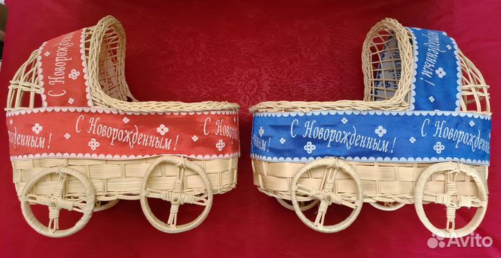 Корзинки для подарка новорожденным
