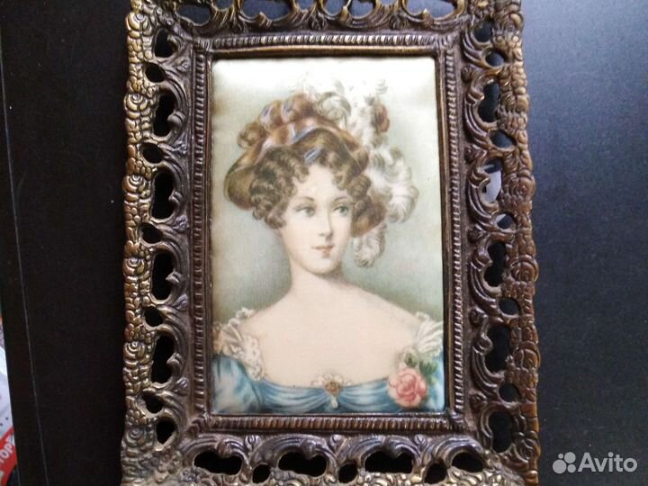 Шелкография-портрет дамы