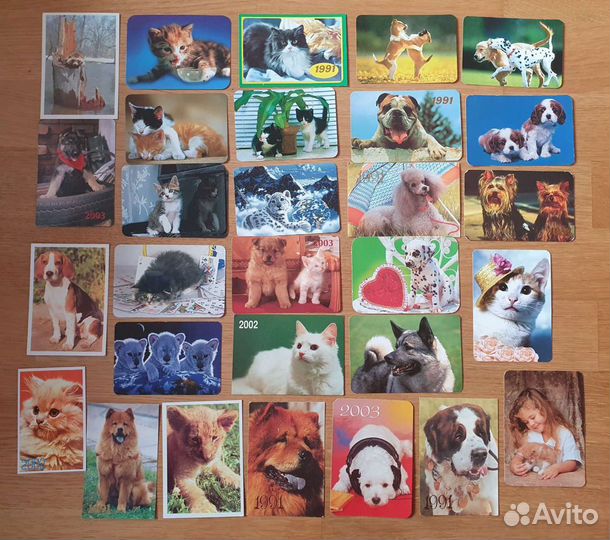 Календарики. Кошки. Собаки. Лошади