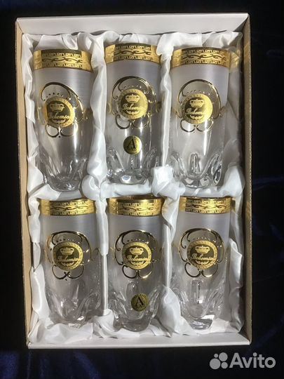 Бокалы Стаканы Конфетница Чехия Богемия