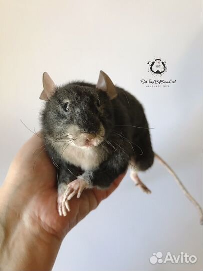 Крыса. Реалистичная игрушка из меха