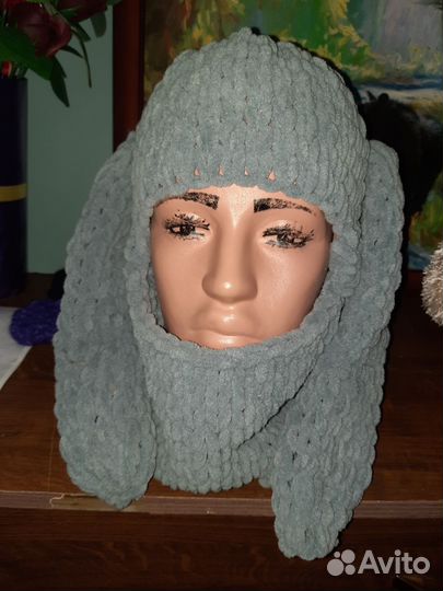 Балаклава вязаная женская