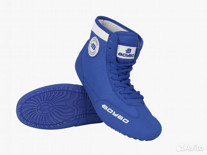 Борцовки BoyBo на толстой подошве синие BB250 (41)