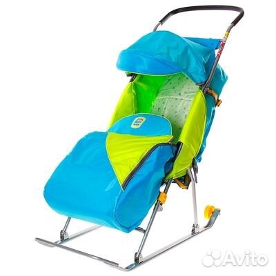 Детские санки-коляска с колесами