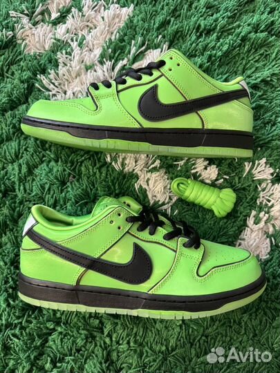 9 размеров Nike SB Dunk Low Powerpuff Girls Green