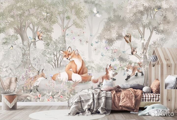 Обои детские олени - любые картинки - на заказ