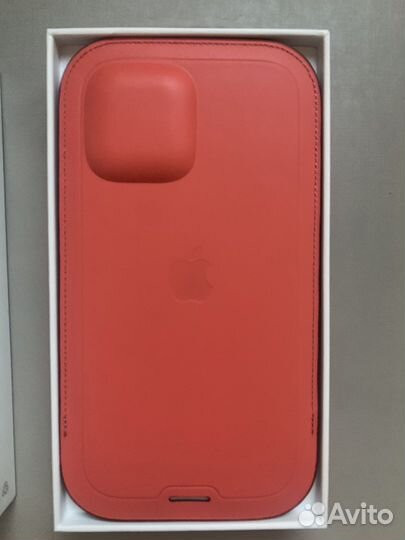 Apple leather sleeve iPhone 12 pro max pink citrus