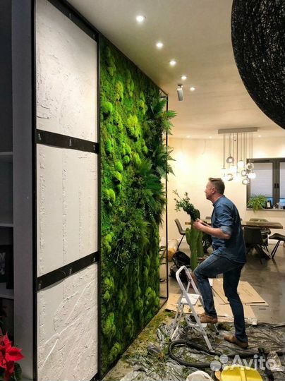 Зеленые стены: оживите свой интерьер природным шармом. Арт: 215434