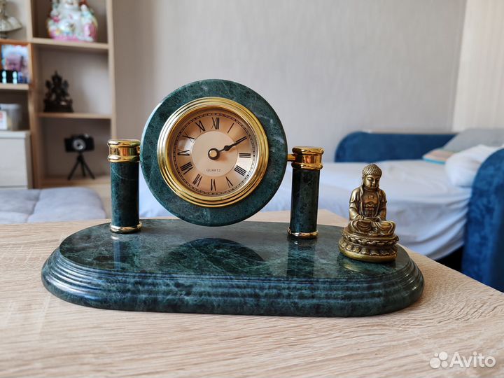 Часы, камень, бронза, будда