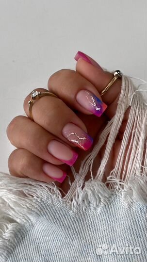Маникюр с укреплением и гель лаком/Наращивание