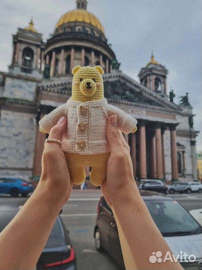 Вязаные игрушки мишка