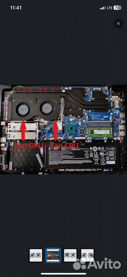 Кулер для ноутбука Acer Nitro 5 AN515-54