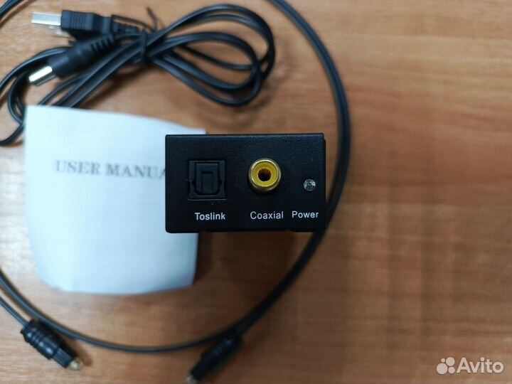 Переходник Toslink (Оптика) на RCA (Тюльпаны)