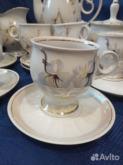 Кофейный фарфоровый сервиз СССР