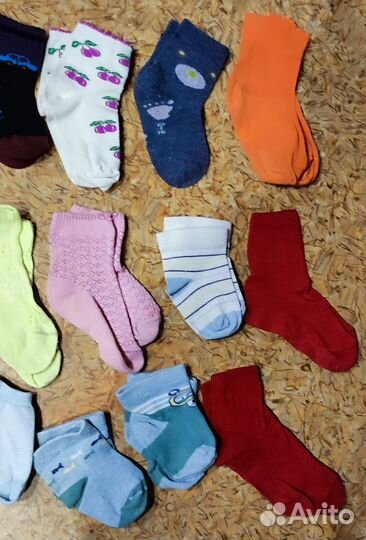 Носки пакетом на девочку до года