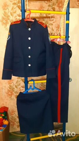 Юбка и брюки казачьей формы на девочку