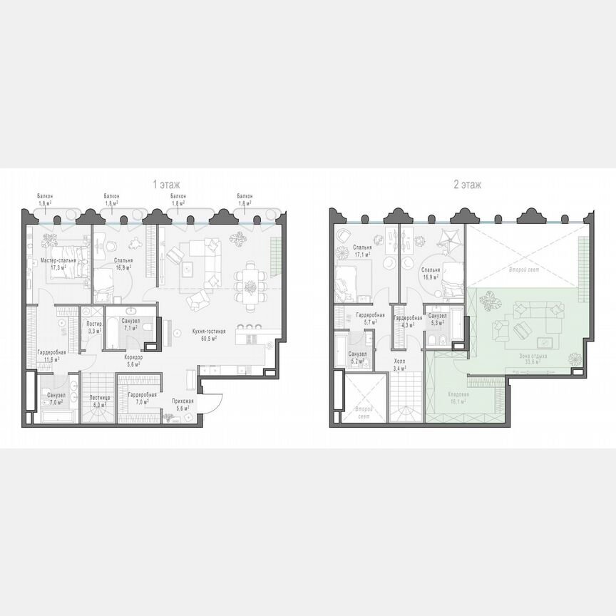 4-к. квартира, 209 м², 3/13 эт.