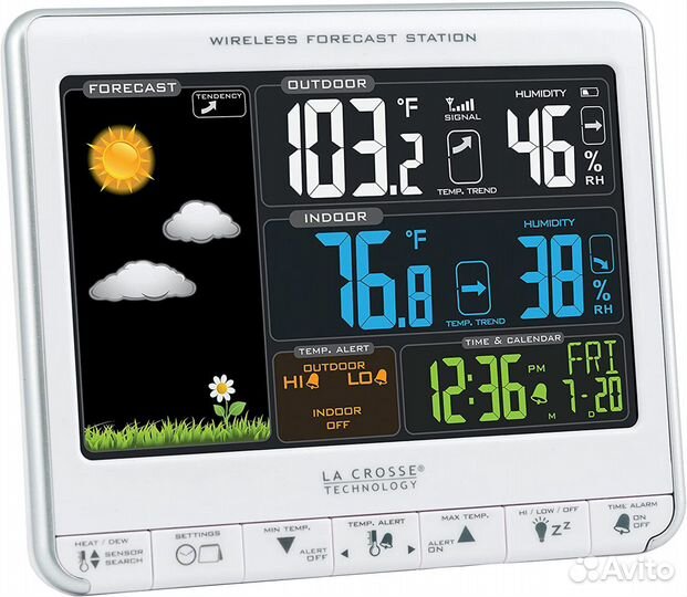Новая USA La Crosse Technology 308-1412S Color LCD