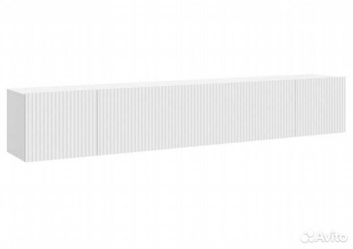 Подвесная тумба под тв Сканди, белый глянец