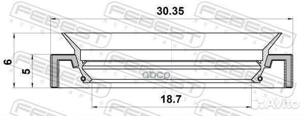Сальник рулевой рейки 18.7x30.35x5x6 volkswagen