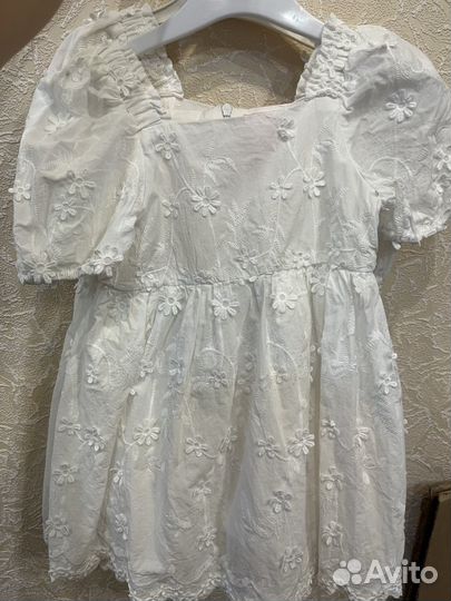 Платье для девочки, белое платье для двойни